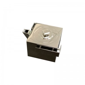 Zotye rustfrit stål metal sølv elektroplettet simpelt design 8,5 cm rustfrit stål tekande